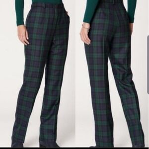 Vintage Pendleton Black‎ Watch Tartan Wool Pleated High Waist Pants Fits 28x30